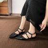 Warren 2025 Autumn and Summer New Fashion Bag Head Sandals Women's Temperament Rivet Trip Strap Pointed Single Shoes Women's Summer Wear