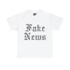 Koszulka Retro z Graficznym Nadrukiem Fake News