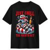 Chill The Fourth Out Duck Cotton T Shirt For Unisex Summer Vintage T Shirts Trending Tee Shirt Oversized Cheap Tops