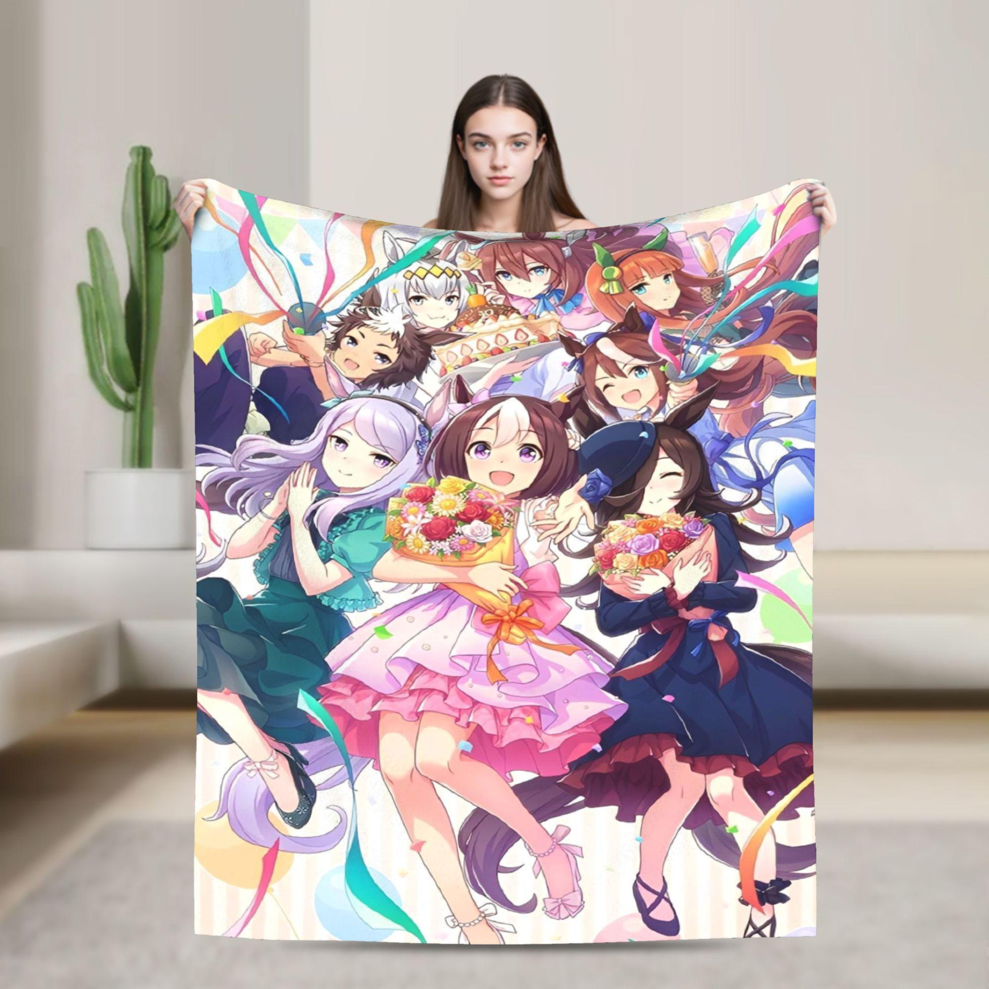 

Умамусуме Претти Дерби Аниме Покрывало Бархатное Легкое Тонкое Плед для Постельного Дивана Спальни Квилт 30x40in