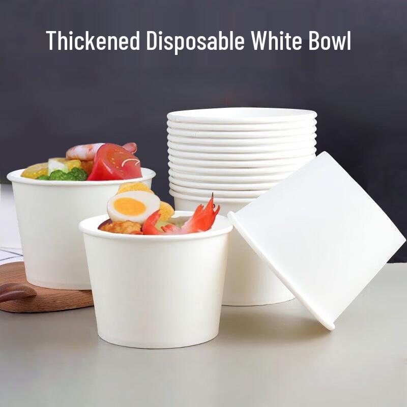 Miaojie Disposable Paper Bowls 700ml (100-pack)