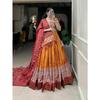 Woman's Perfectly  Collection Tussar Silk Lehenga Choli Patola Print with Foil Work ,Unstiched Blouse,
