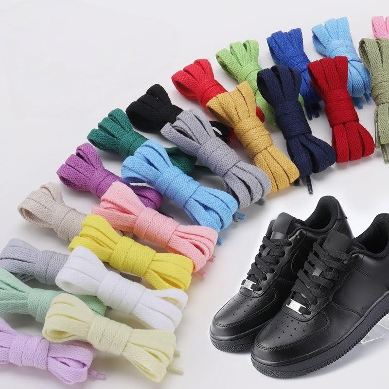 NEW Polyester Replacement Shoelaces Flat Shoe Laces Solid Color for Sneakers Canvas Shoes Casual Shoes