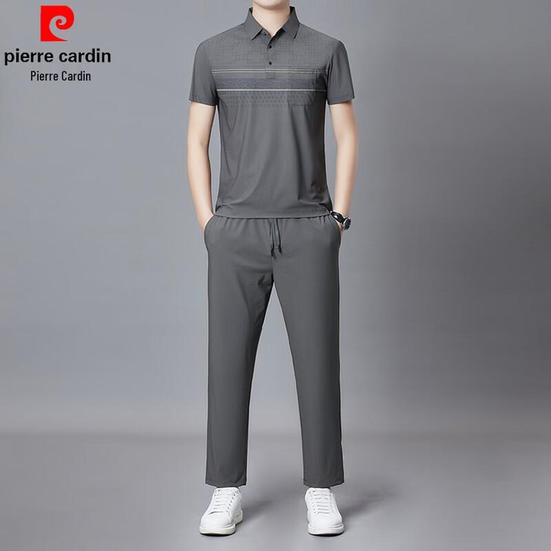 Pierre Cardin Men s Ice Silk Polo Shirt & Casual Pants Set 58