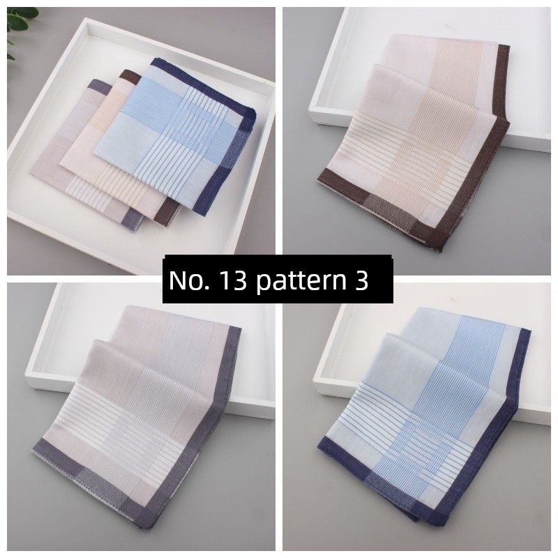 

Набор из 3 штук по распродаже Мягкий Впитывающий пот Старомодный Портативный Носовой платок 13 pattern 3 [40*40cm]]