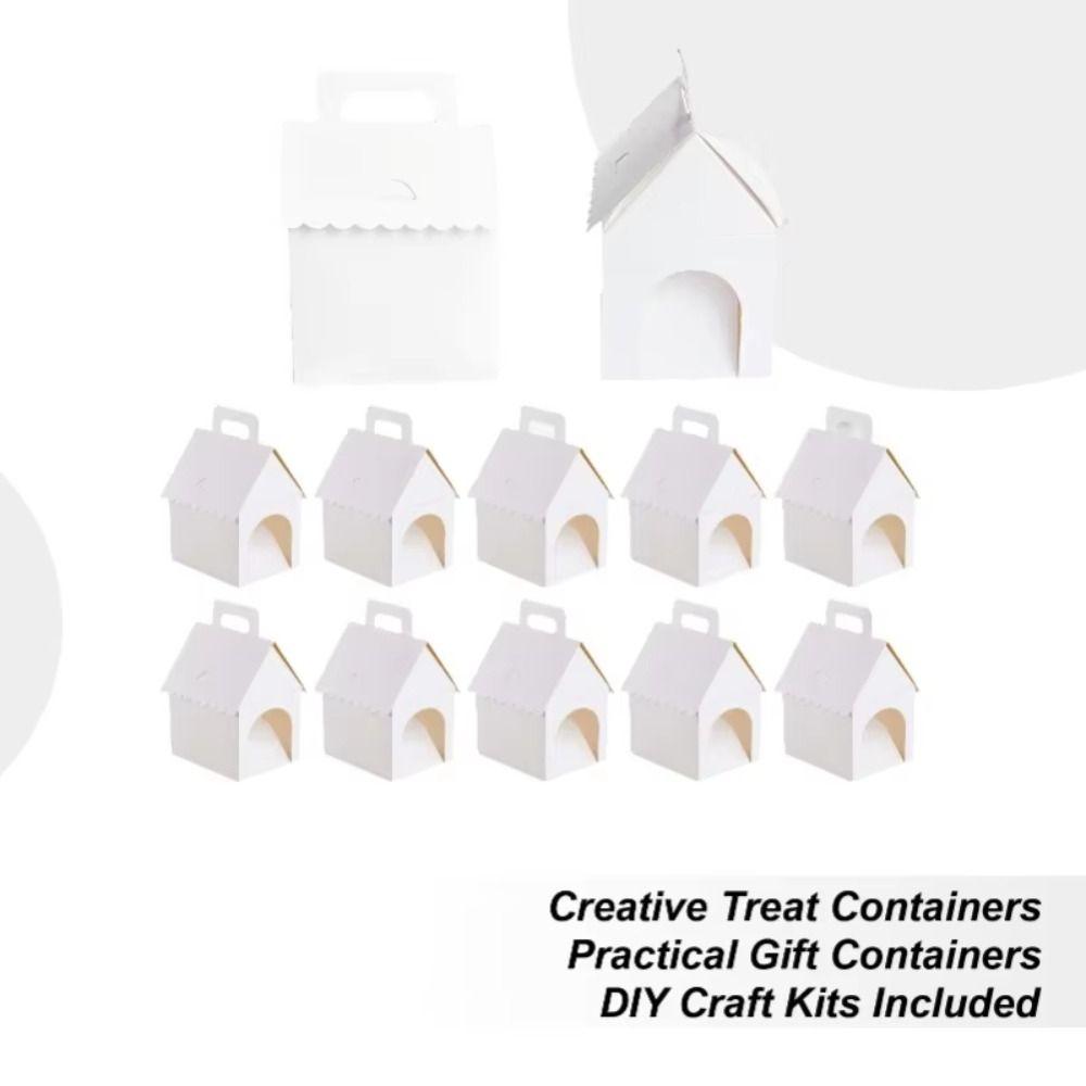 Blank Paper Gift Boxes Miniature Boxes Dog House Shaped Boxes Treat Gift Boxes Home Decor