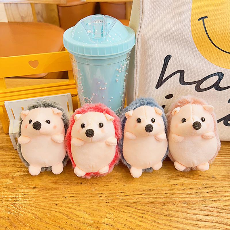 Niedliche kleine Igel Plüsch Schlüsselanhänger, Greiferautomaten-Puppen, Stofftiere, Schultaschen, Anhänger, Puppen, Kleine Geschenke und Dekorationen