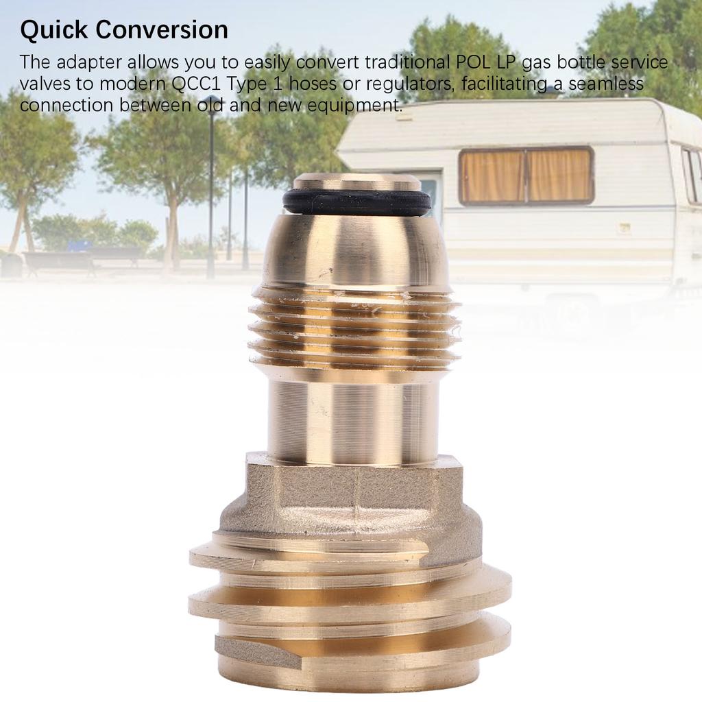POL to QCC1  Adapter Convert POL LP  to QCC1 Type1 Hoses Regulators for RV Van Trailer POL to QCC1  Hose Adapter