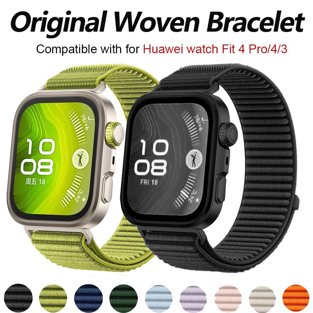 Original 1:1 Band For Huawei Watch Fit 4 Strap Accessories Breathable Sport Nylon loop Bracelet Correa Huawei Watch fit 4 pro 3