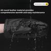 Motorcycle Handlebars Heavy-Duty PU Leather Thick Warm Grip with Buckle Strap Closure