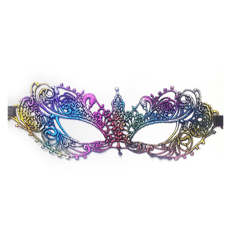 

Сексуальный косплей, новый Хэллоуин, красочная бронзовая кружевная маска для глаз, сексуальный маскарад, вечерние бесформенные маски, праздничные принадлежности 015