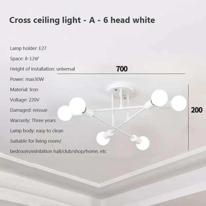 Modern Creative Chandelier LED Lighting Romantic Minimalist Black White Golden Bedroom Living  Dining Room Ceiling Decor Lamp
