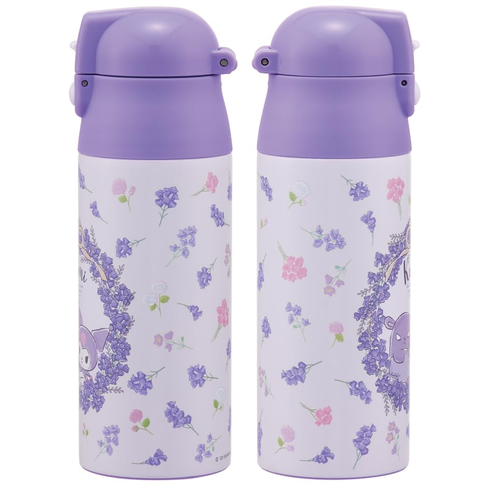 Skater Mug Bottle 360ml Insulated Stainless Steel Water Bottle Kuromi Flower Wreath Sanrio SDPC4-A