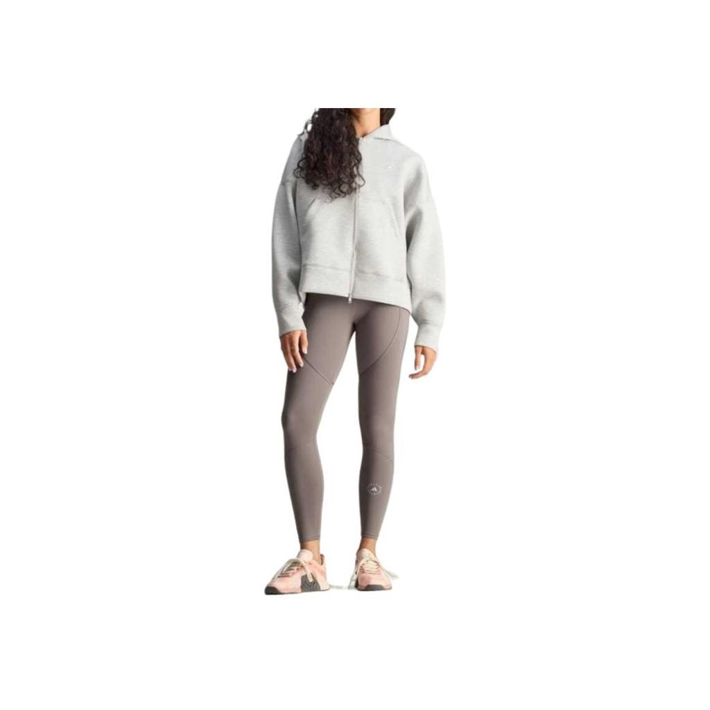 adidas Women's Full-Zip Hooded Jacket Grey JM5792