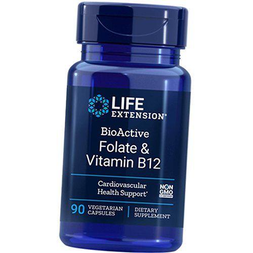 Biologisch aktives Folat und Vitamin B12, bioaktives Folat und Vitamin B12, Life Extension 90 vegetarische Kapseln (36346041)