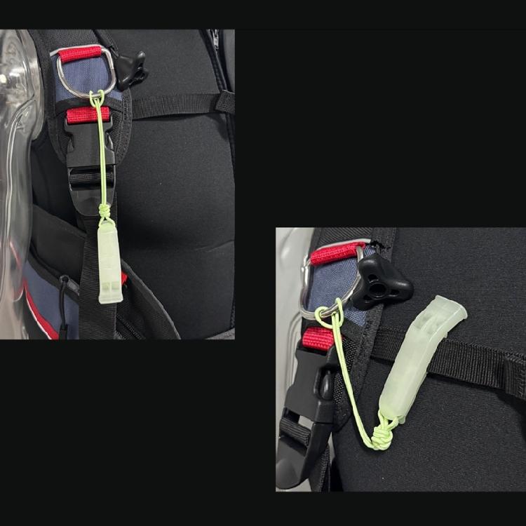 Adjustable Strap Safety Pennywhistle High Pitched Survival Gadget for Camping Hiking Weatherproofs Plastic Construction