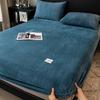 Good Quality Autumn Winter Warm Crystal Velvet Mattress Cover Thicken Super Soft Coral Fleece Mattress Protector Customized Bed Sheets No Pillowcase