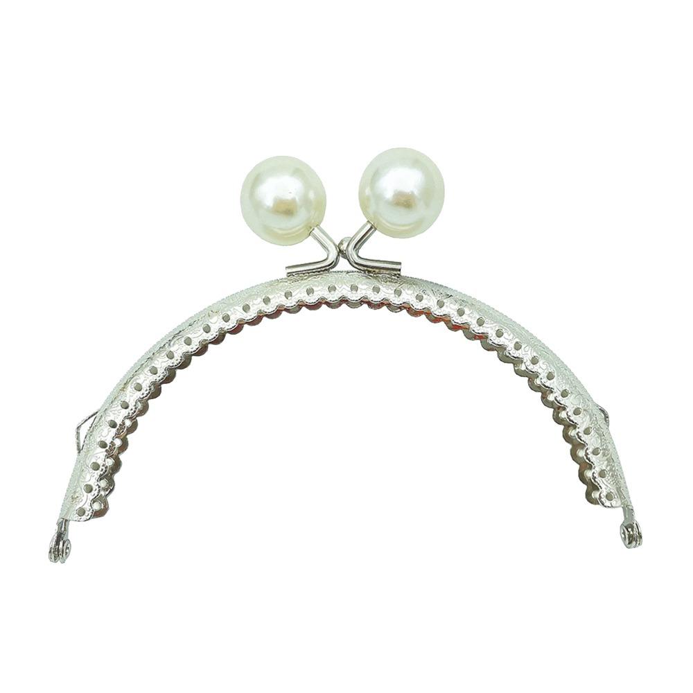 

Mini Metal Purse Frame Kiss Clasp Bag Hardware Candy Color Purse Clasp Frame Bag Frame Buckle DIY Craft перлина білого кольору