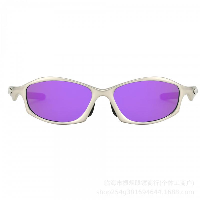 Unisex Oval Frame Polarized Sunglasses Punk Style Outdoor Fashion