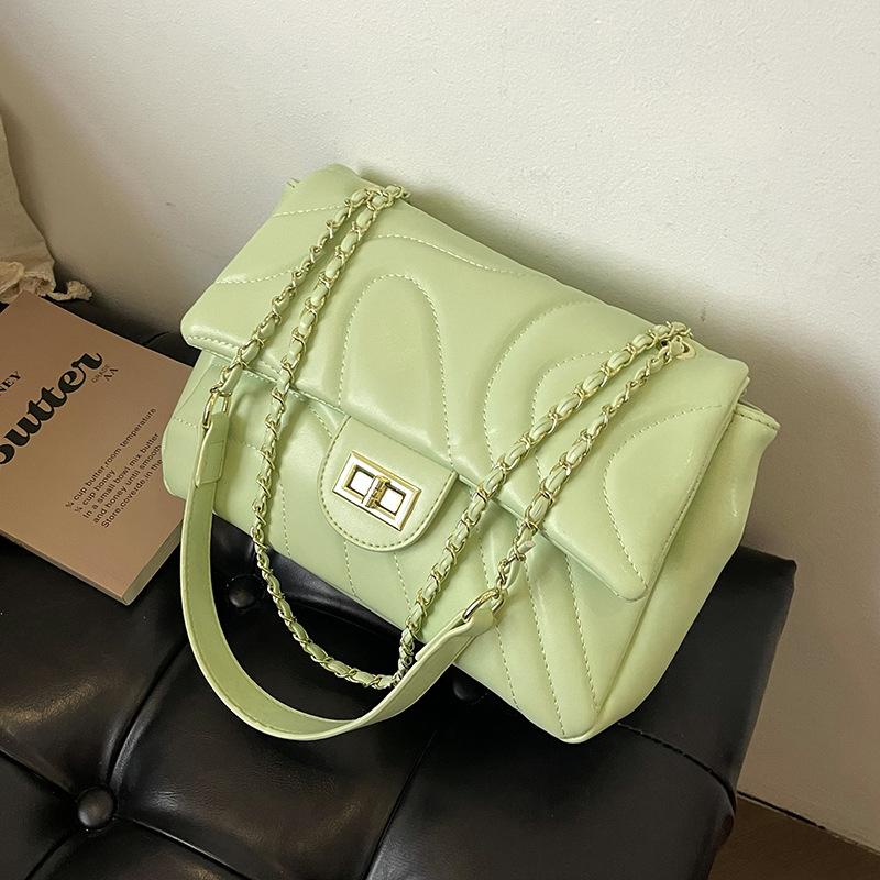 

Fashion personality simple casual new small square bag women s trend texture shoulder messenger bag зелёный