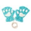Lovely Fluffy Winter Warm Children Gloves Mittens Cat Paw Fingerless