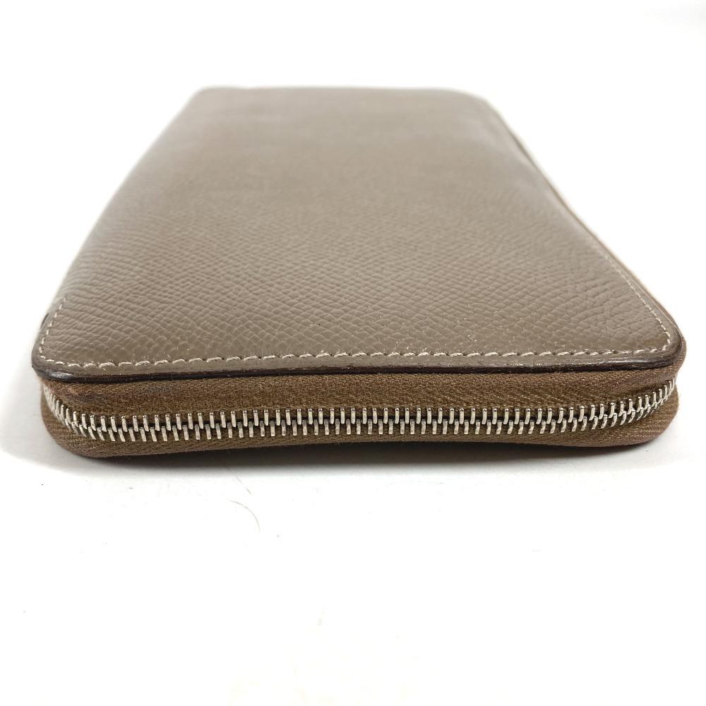 HERMES Azap Long Silk-In Wallet Zip Around Long Wallet Epsom Etoupe gray