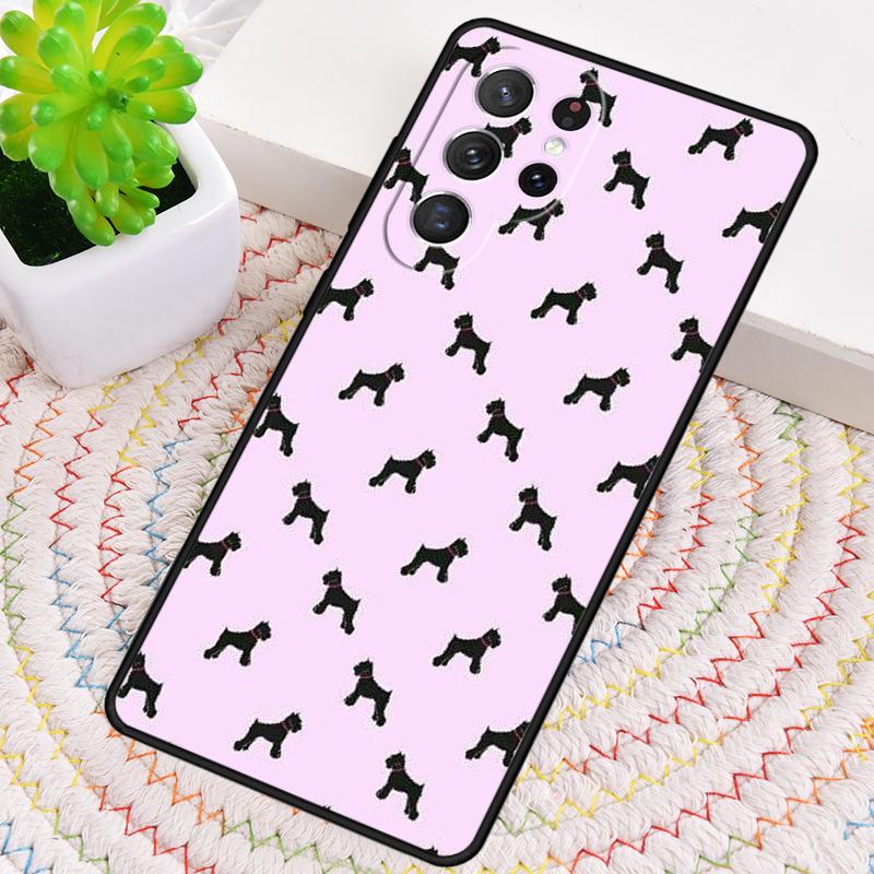 Miniature Schnauzer dog art Silicone Phone Case For Samsung Galaxy note 10 pro S26 S25 S24 S23 S22 S21 Plus S25Ultra Capa Cover
