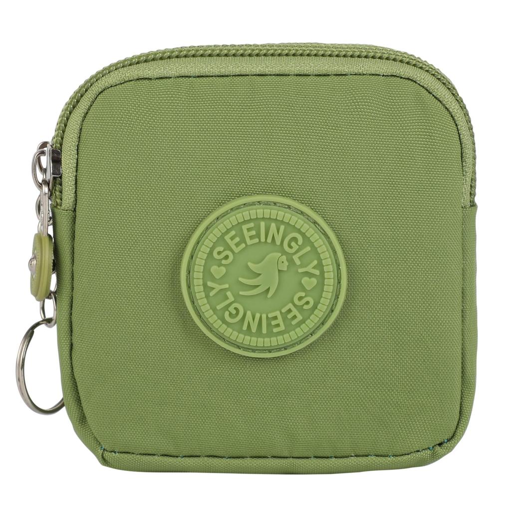 Portable Waterproof Coin Purse with Key Ring Wear-resistant Credit Card Holoder Solid Color Handbags