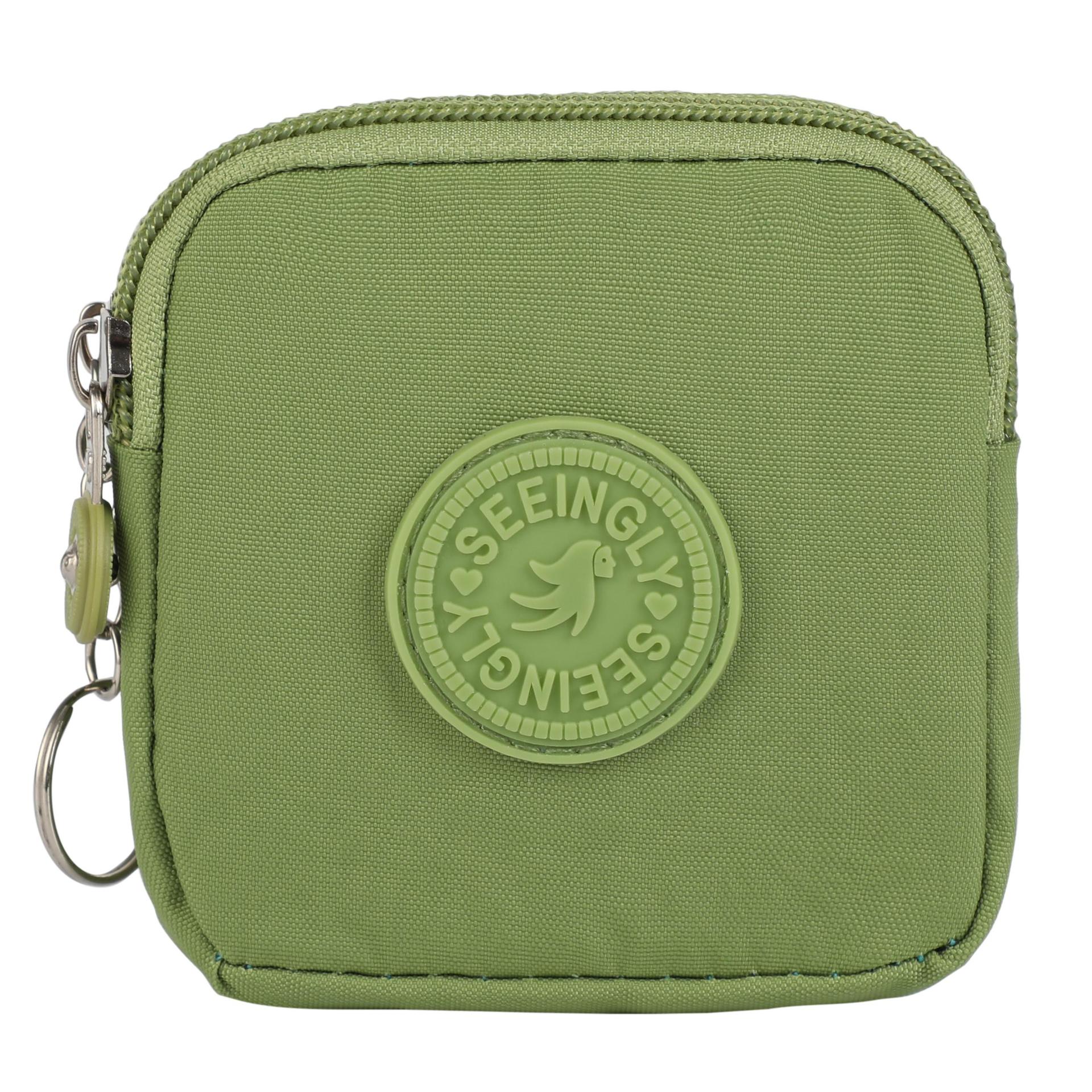 

Водонепроникний гаманець для монет із кільцем для ключів Сумка для грошей Портативні сумочки зелений