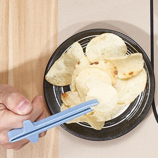 1 pár prstových hůlek, opakovaně použitelných, potravinářských, hráčských hůlek, kleště na svačinu, chytač chipsů, nástroje, držák na jídlo, klip, pinzeta, hráčský vánoční dárek