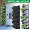 Waterproof 6 Pockets Planting Bags Felt Vertical Planting Bags Wall Mounted Planting Bags  Garden
