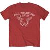 Paul McCartney Wings Logo Červené Nové Unisex Tričko