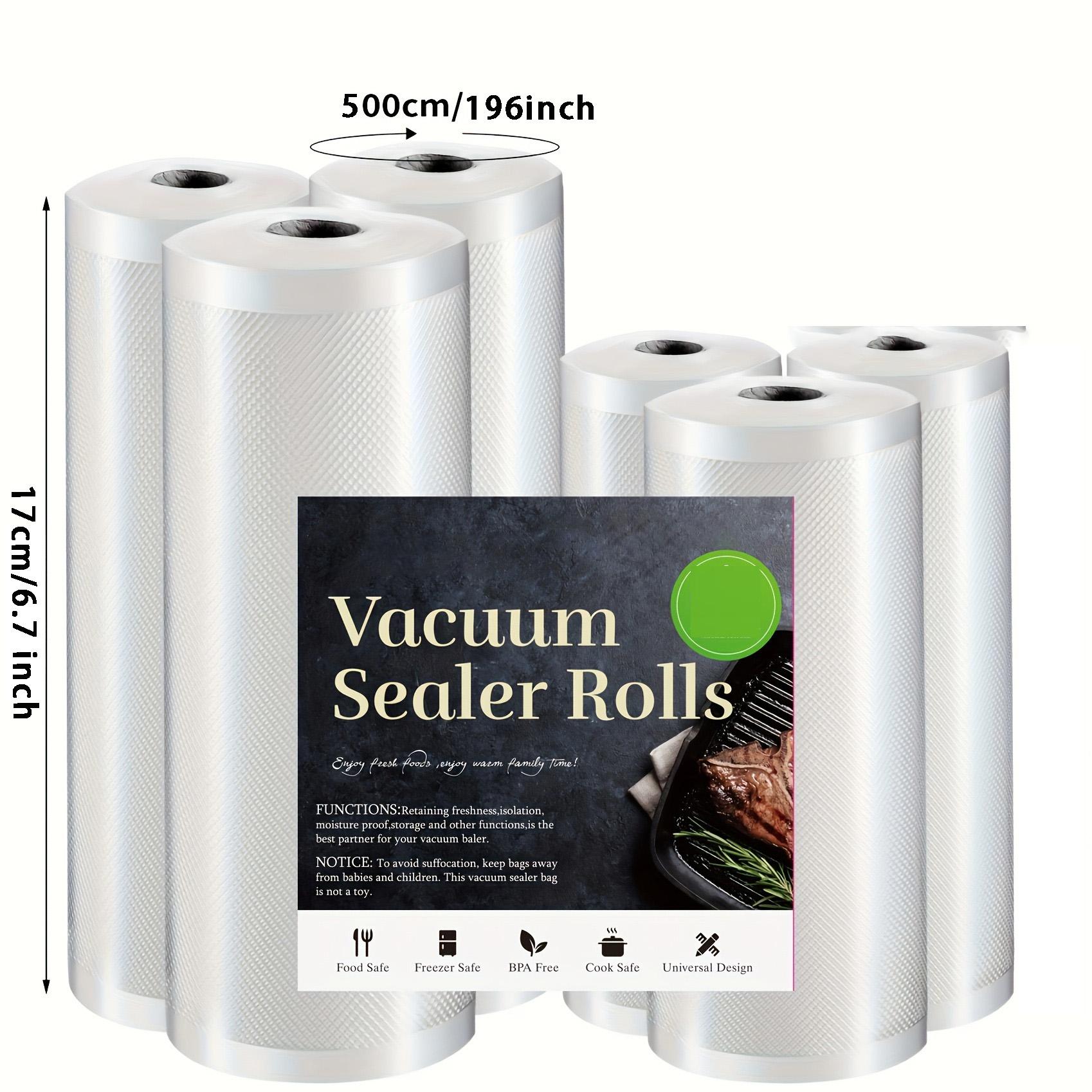 

2pcs 6.7*196 inch Food Vacuum Storage Bags | Vacuum Sealed Bags And Storage, Kitchen Accessories