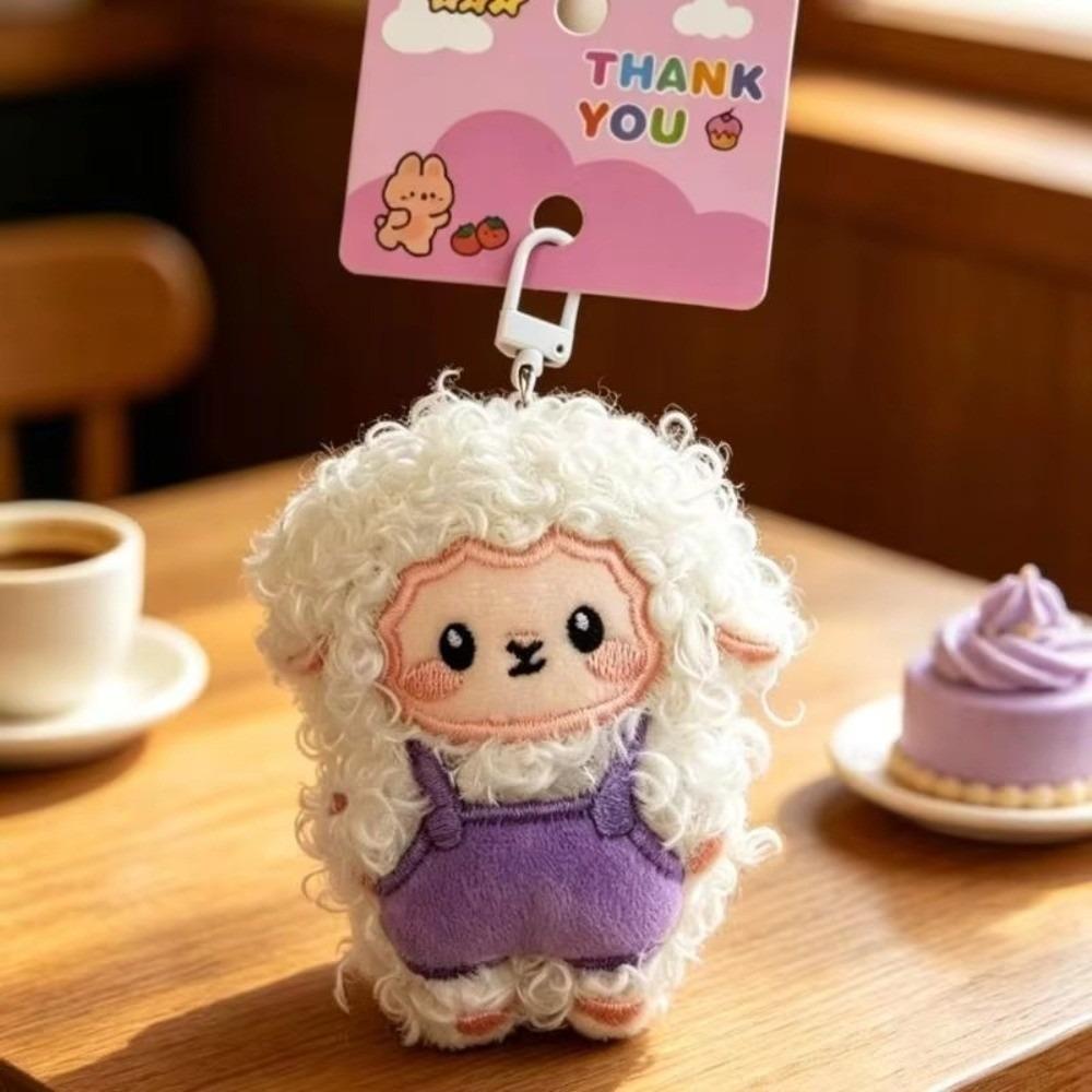 Soft Plush Lamb Keychain Swivel Clasp Fluffy Keyring New Sheep Keychains Backpack Accessory