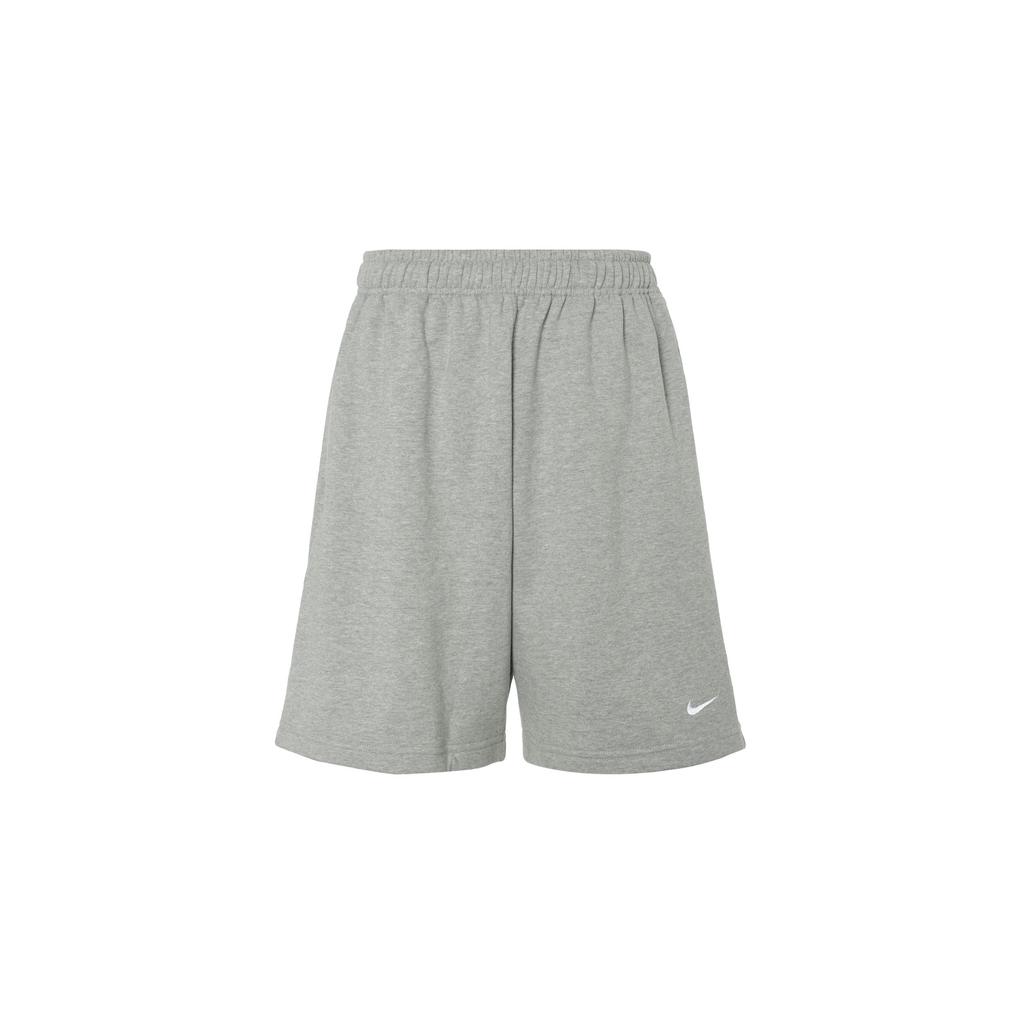 Nike Solo Swoosh Logo Print Elastic Straight Casual Shorts Men shorts Light-Gray DX0818-063