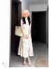 French Floral Sleeveless Round Neck Dress - Loose, Slimming Vacation Style for Female Students