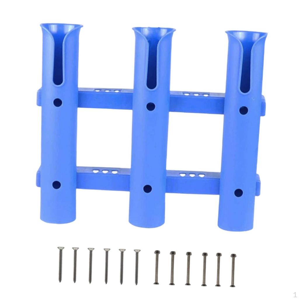 3 Tube Fishing Rod Holder Bracket Gift for Husband Lightweight Rack Poles Rest Ship