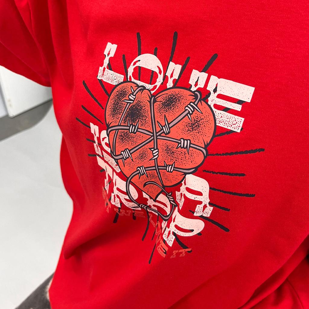 Seutailligseu Love Trap Pure Cotton Oversized Short Sleeve T-Shirt 4 Colors