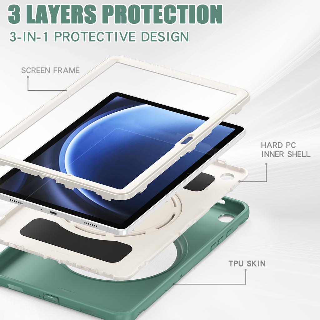 Stand Case For Samsung Tab A11 A9 Plus SM-X230 X236 X210 X216 A8 10.5 X200 X205 A7 10.4 T500 T505 S5E SM-T720 T725 Cover TPU+PC