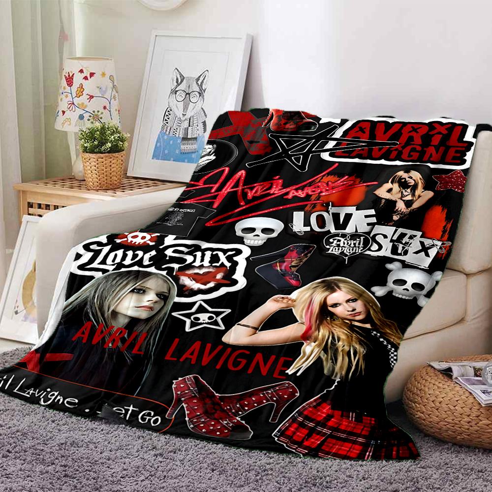 Avril Lavigne Collage Blanket Soft Throw Blanket For Home Bedroom Bed Sofa Travel Office Solid Christmas Blanket