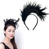 Flapper Feather Headband Burlesque Headpiece Flapper Headpiece Feather Headband