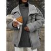 2025 Spliced Lambswool Motorcycle-Style Coat: European-American Street Design