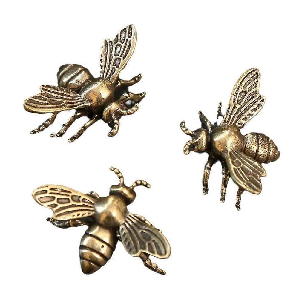 3 Pcs Bee Statues for Home Decor Figurines Bee Daily Accessory