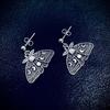 Gothic Antique Silver Moth Moon Phase Teardrop Jewelry Accessories
