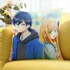 My Love Story With Yamada-Kun At Lv999 Various Sizes Square Pillow Case For Car Home Bedchamber Decor
