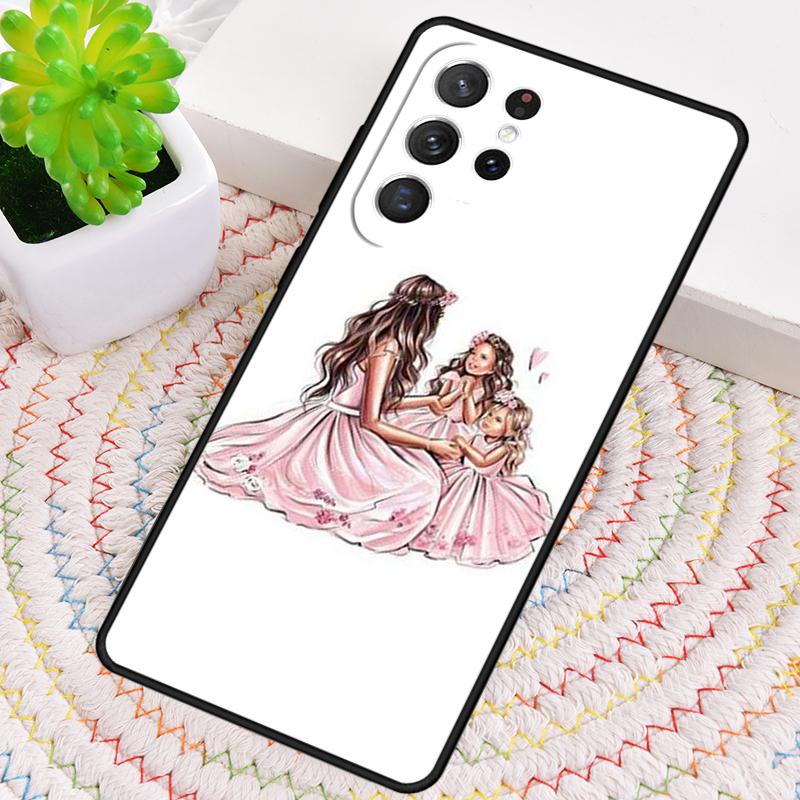 Mutter und Tochter Silikon Handyhülle Für Samsung Galaxy note 10 pro S26 S25 S24 S23 S22 S21 Plus S25Ultra Capa Cover