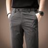 High-end French Business Ice Silk Cool Slim-fitting Pants Men's Summer Thin Drape Straight Casual Nine-point Pants