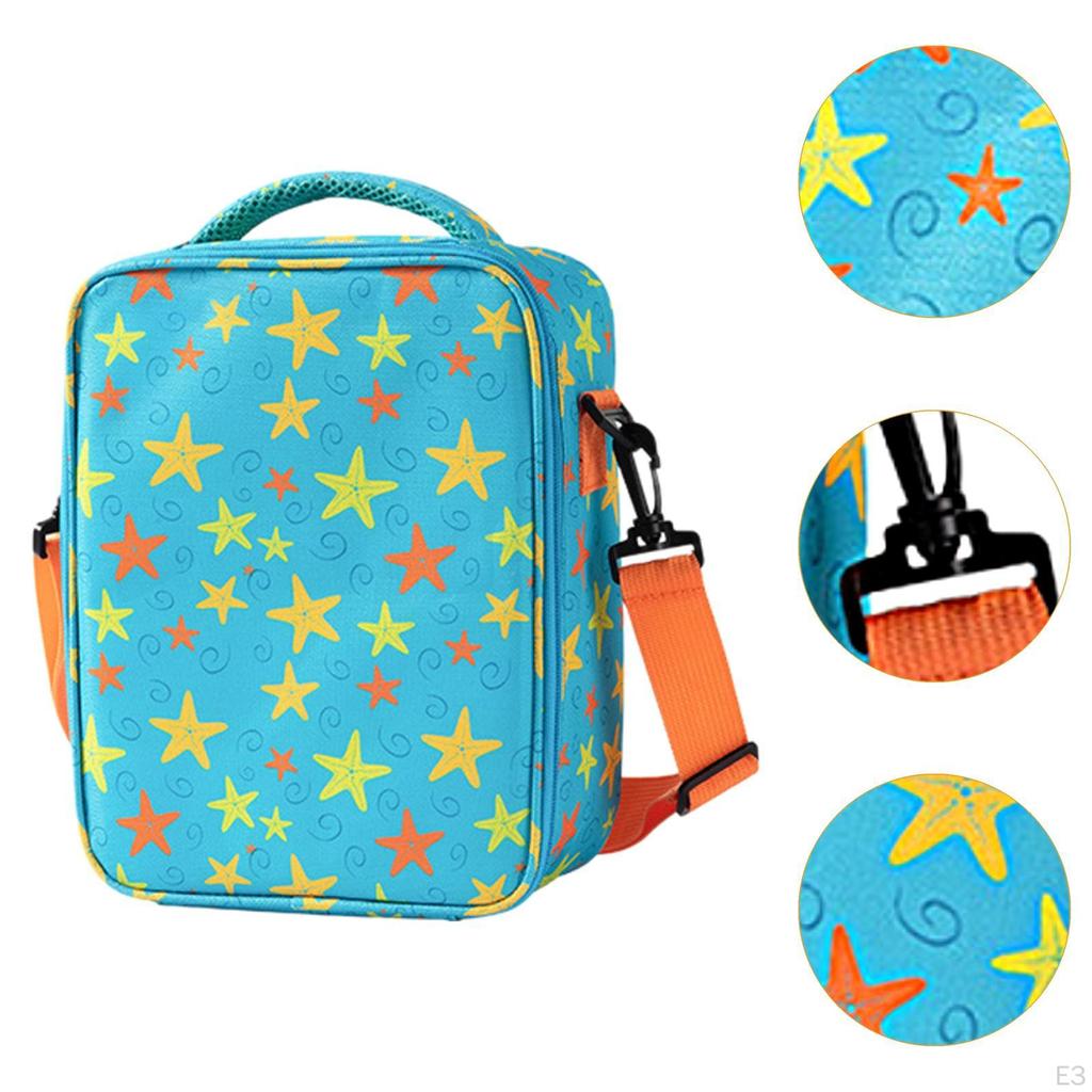 Insulated Lunch Box Food Container Organizer Reusable Portable Cold Thermal Bag Handbag for