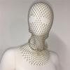 Cover Hair Snood Net Rhinestone Mesh Veil Crystal Head Mask  Headwrap Fishnet Headhood