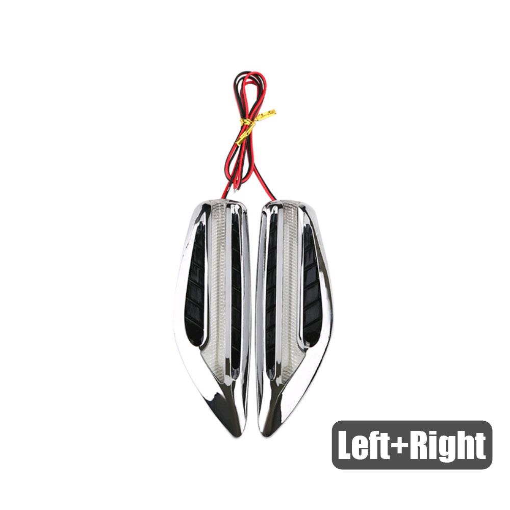 LED Turn Signal Light for Car 12V Side Light Marker Lamp Waterproof Side Blade Shape Car Fender Vent Cover Decoration Light Bulb